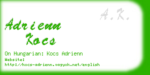 adrienn kocs business card